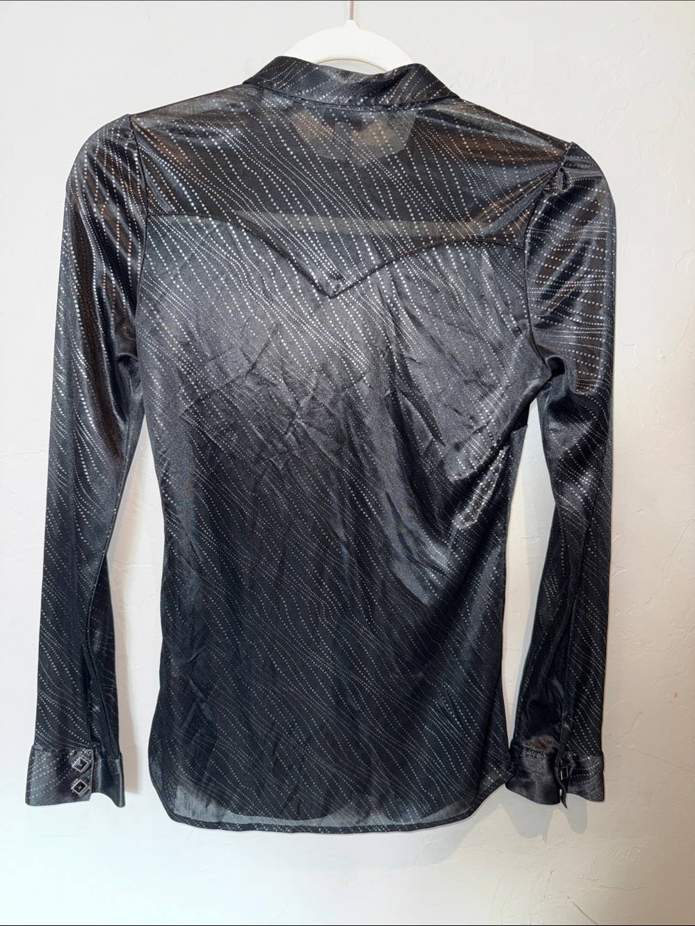 Roper Sheer Button Up Black Shirt - Picture 4 of 4